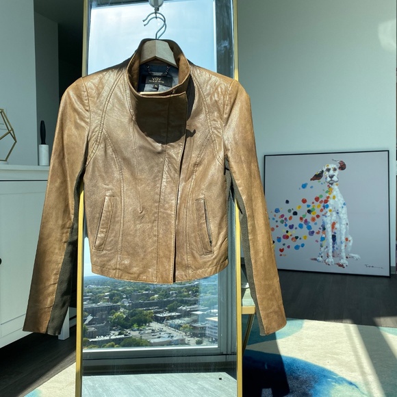 Cropped Biker Jacket Lambskin/cotton - Picture 6 of 7